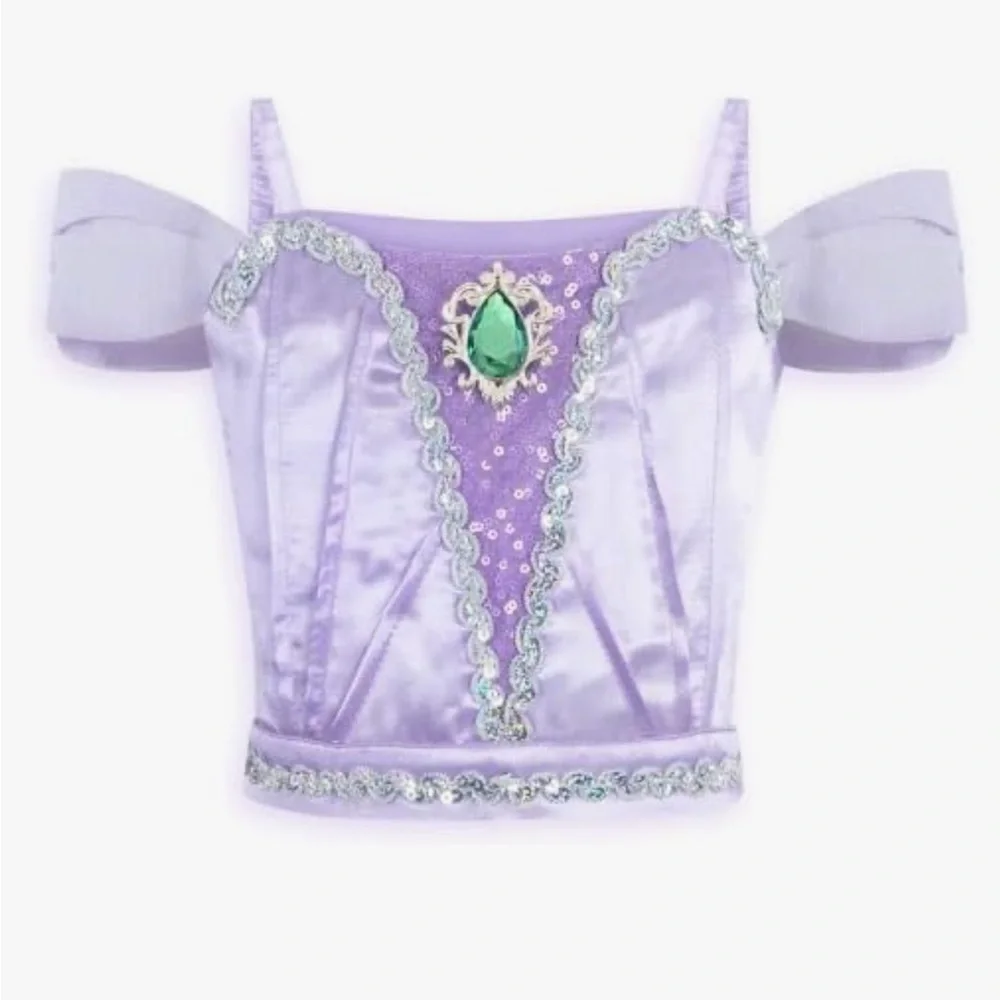 DISNEY Princess Ariel Mermaid Costume Sparkling Purple Green Dress girl